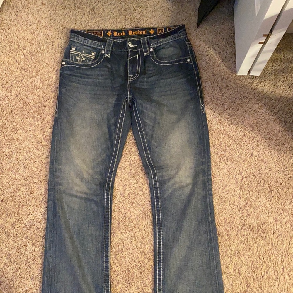 Mens rock revival jeans